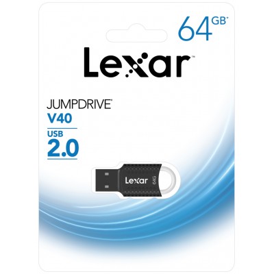 LEXAR 64 GB JumpDrive V40 LJDV40-64GAB USB 2.0 Flash Drive LEXAR 64 GB JumpDrive V40 LJDV40-64GAB USB 2.0 Flash Drive