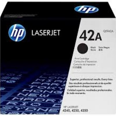 Hp Q5942A (42A) Siyah Orjinal Toner kutu hasarlı Hp Q5942A (42A) Siyah Orjinal Toner kutu hasarlı