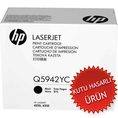 Hp Q5942YC (42X) Siyah Orjinal Toner kutu hasarlı
