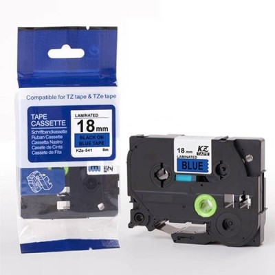 Brother TZE-541 Mavi Üzerine Siyah Muadil Etiket Şeridi Brother TZE-541 Mavi Üzerine Siyah Muadil Etiket Şeridi