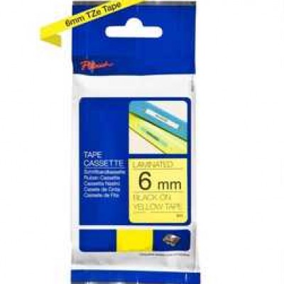 Brother TZe-611 6mm Sarı üzerine Siyah Laminasyonlu Muadil Etiket Brother TZe-611 6mm Sarı üzerine Siyah Laminasyonlu Muadil Etiket