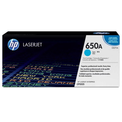 Hp CE271A (650A) Mavi Orjinal Toner kutu hasarlı Hp CE271A (650A) Mavi Orjinal Toner kutu hasarlı