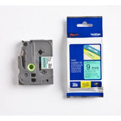 TZe-721 9mm Yeşil üzerine Siyah Laminasyonlu Etiket (TZe Tape) TZe-721 9mm Yeşil üzerine Siyah Laminasyonlu Etiket (TZe Tape)