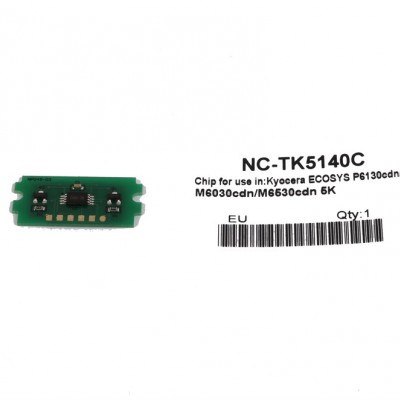 Kyocera Mita TK-5140 Toner Chip Mavi Ecosys M6030-P6130-M6530 (1T02NRCNL0)