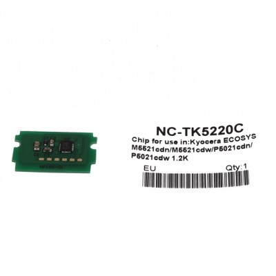 Kyocera Mita TK-5220 Toner Chip Mavi ECOSYS P5021-M5521 (1T02R9CNL1)