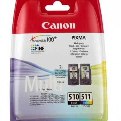 Canon PG-510/CL-511 Siyah Ve Renkli Orjinal Multi Paket Kartuş