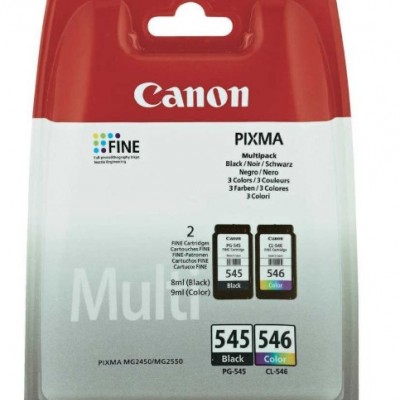 Canon PG-545/CL-546 Siyah Ve Renkli Orjinal Multi Paket Kartuş 