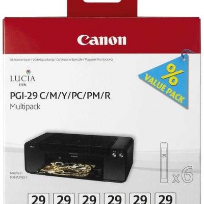 Canon PGI-29 Orjinal CMY-PC-PM-Red Multi Paket Mürekkep Kartuş Mürekkep Kartuş