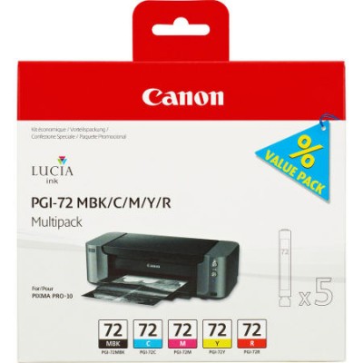 Canon PGI-72 Orjinal MBK-CMY-R Multi Paket Mürekkep Kartuş