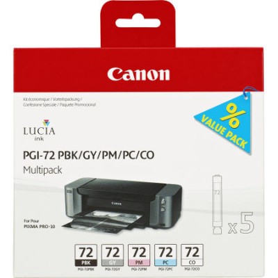Canon PGI-72 Orjinal PBK-GY-PM-PC-CO Multi Paket Mürekkep Kartuş