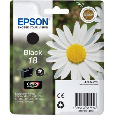 Epson (18-T1801) C13T18014020 Siyah Orjinal Kartuş
