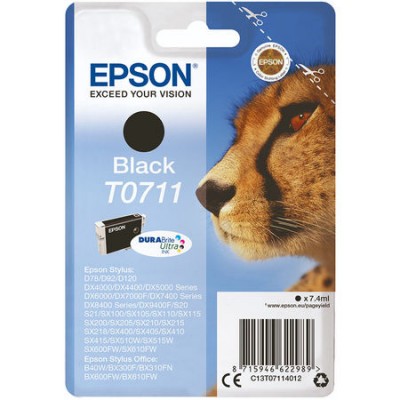 Epson (T0711) C13T07114021 Siyah Orjinal Kartuş