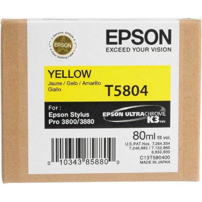 Epson T5804 Sarı Orjinal Kartuş