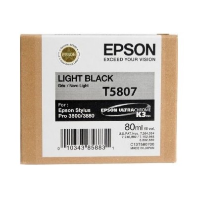 Epson T5807 Açık Siyah Orjinal Kartuş