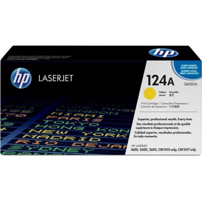 Hp Q6002A (124A) Sarı Orjinal Toner kutu hasarlı 
