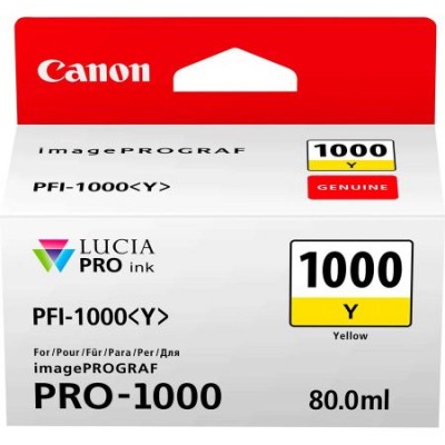 Canon PFI-1000 Orjinal Sarı Mürekkep Kartuş 