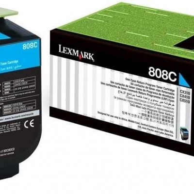 Lexmark (CX310) 80C80C0 Mavi Orjinal Toner