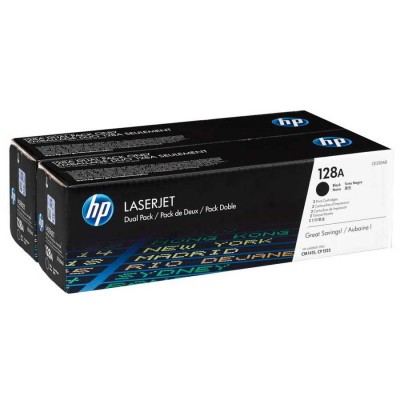 Hp CE320AD (128A) Siyah Orjinal 2'li Toner Hp CE320AD (128A) Siyah Orjinal 2'li Toner