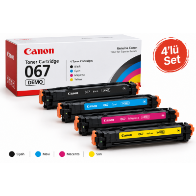 Canon CRG-067 Orjinal Demo Toner Seti Canon CRG-067 Orjinal Demo Toner Seti