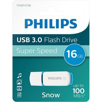 PHILIPS FM16FD75B/00 16 GB Snow USB3.0 Bellek Mavi/Beyaz