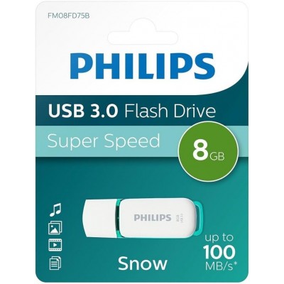 PHILIPS FM08FD75B/00 8 GB Snow USB3.0 Bellek Yeşil/Beyaz