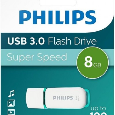 PHILIPS FM08FD75B/00 8 GB Snow USB3.0 Bellek Yeşil/Beyaz