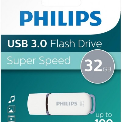 PHILIPS FM32FD75B/00 32 GB Snow USB3.0 Bellek Gri/Beyaz