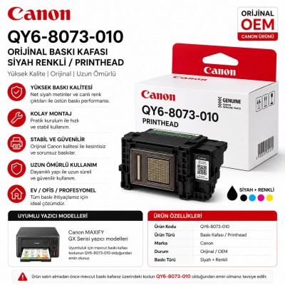 Canon QY6-8073-010 Orijinal Baskı Kafası Siyah Renkli Printhead