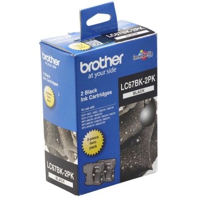 Brother LC67BK İkili Paket Orjinal Siyah Kartuş 450x2 Sayfa 