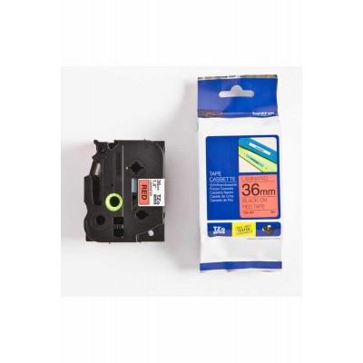 Brother TZe-461 Kırmızı üzerine Siyah Laminasyonlu Etiket 36mm x 8mm