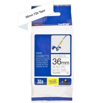 Brother TZe-FX261 Beyaz Üzerine Siyah Muadil Etiket Şeridi 36mm x 8m Brother TZe-FX261 Beyaz Üzerine Siyah Muadil Etiket Şeridi 36mm x 8m