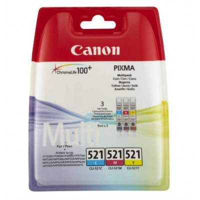 Canon CLI-521 Renkli Orjinal Multi Paket Kartuş 