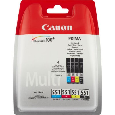 Canon CLI-551 Orijinal Multi Paket Mürekkep Kartuş