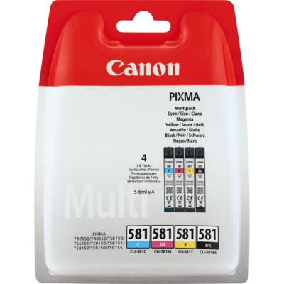 Canon CLI-581 Orjinal Multi Paket Mürekkep Kartuş Canon CLI-581 Orjinal Multi Paket Mürekkep Kartuş