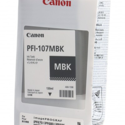 Canon PFI-107MBK Mat Siyah Orjinal Kartuş