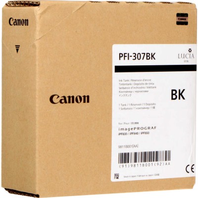 Canon PFI-307BK Siyah Orjinal Kartuş Canon PFI-307BK Siyah Orjinal Kartuş