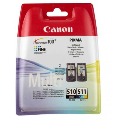 Canon PG-510/CL-511 Siyah Ve Renkli Orjinal Multi Paket Kartuş