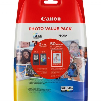 Canon PG-540-CL-541XL Orijinal 2'li Paket Mürekkep Kartuş + Foto Kağıdı Hediyeli Canon PG-540-CL-541XL Orijinal 2'li Paket Mürekkep Kartuş + Foto Kağıdı Hediyeli