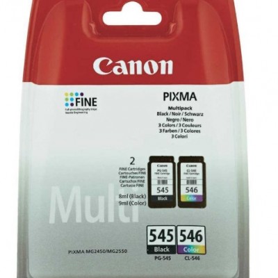 Canon PG-545/CL-546 Siyah Ve Renkli Orjinal Multi Paket Kartuş Canon PG-545/CL-546 Siyah Ve Renkli Orjinal Multi Paket Kartuş