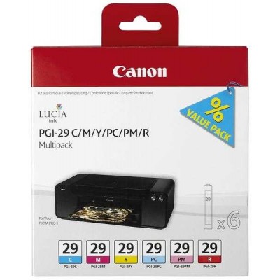Canon PGI-29 Orjinal CMY-PC-PM-Red Multi Paket Mürekkep Kartuş Mürekkep Kartuş