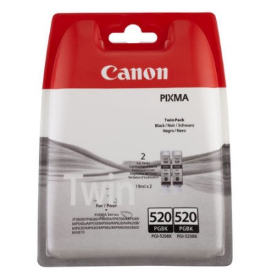 Canon PGI-520 Orjinal Siyah 2'li Paket Mürekkep Kartuş Canon PGI-520 Orjinal Siyah 2'li Paket Mürekkep Kartuş