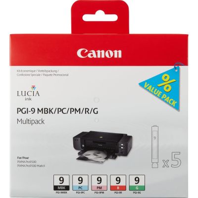 Canon PGI-9 Orjinal MBK-PC-PM-R-G Multi Paket Mürekkep Kartuş Canon PGI-9 Orjinal MBK-PC-PM-R-G Multi Paket Mürekkep Kartuş