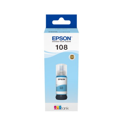 Epson 108 Açık Mavi Orjinal Mürekkep