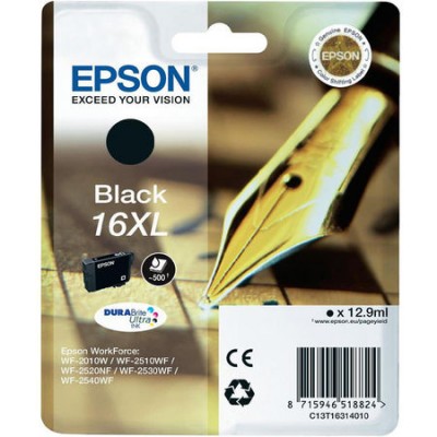 Epson (16XL-T1631) C13T16314020 Siyah Orjinal Kartuş Epson (16XL-T1631) C13T16314020 Siyah Orjinal Kartuş