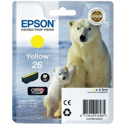 Epson (26-T2614) C13T26144020 Sarı Orjinal Kartuş Epson (26-T2614) C13T26144020 Sarı Orjinal Kartuş