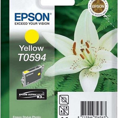 Epson C13T05944020 (T0594) Sarı Orjinal Kartuş Epson C13T05944020 (T0594) Sarı Orjinal Kartuş