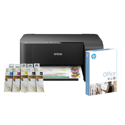 Epson L3250 Çok Fonksiyonlu Tanklı Yazıcı+Uyumlu Mürekkep Seti+A4 500 Yaprak