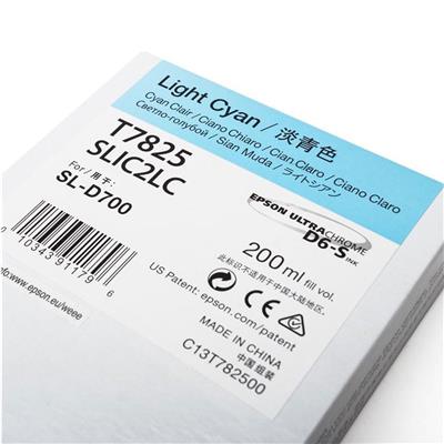 Epson SureLab D700 Light Cyan ( Açık Deniz Mavisi ) Renk Kartuş T7825 (KUTU HASARLI)