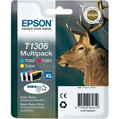 Epson (T1306) C13T13064020 Orjinal Kartuş Renkli Paketi Epson (T1306) C13T13064020 Orjinal Kartuş Renkli Paketi