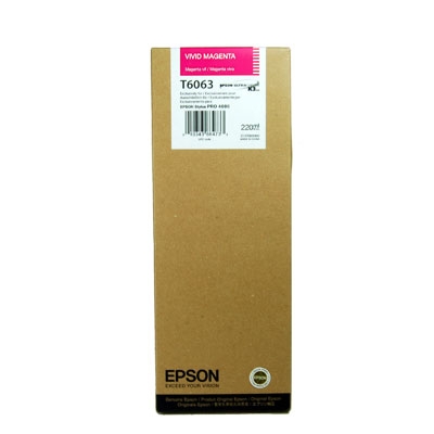 Epson T6063 Kırmızı Orjinal Kartuş Pro 4800/4880 Yüksek Kapasite